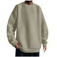thumbnail image 2 of pstuiky manga larga de hombre, Sudadera con capucha informal de color liso para hombre, manga larga y cuello redondo tops de invierno para hombre xl, 2 of 8