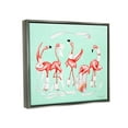 thumbnail image 4 of Stupell Industries Silly Flamingos Toilet Paper Rolls Bathroom Illustration Graphic Art Luster Gray Floating Framed Canvas Print Wall Art, Design by Amelie Legault, 4 of 5