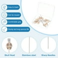 thumbnail image 3 of Uxcell Skull Sewing Pins Steel Voodoo Straight Pins with Skull Head for Fabric DIY Decoration Crafting Quilting Sewing White, 3 of 6