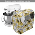 thumbnail image 2 of Floral Stand Mixer Cover, Minimalistic Graphic Drawing of Yellow Flowers Pattern, Kitchen Appliance Organizer Bag Cover with Pockets, 5 Quarts, Pale Taupe Charcoal Grey, by Ambesonne, 2 of 4