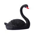 thumbnail image 4 of Estatua de escultura de cisne, adorno de escultura al aire libre realista, estatuilla de decoración del hogar, Negro A Cola Cisne Escultura Estatua, 4 of 8