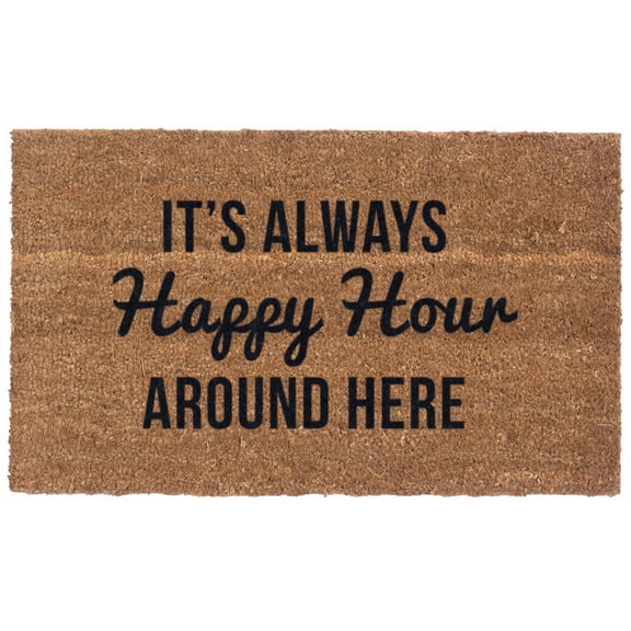 Always Happy Hour Design Coco Doormats by Coco Mats N More - 18" x 30" x 1 Inch Thick
