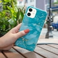 thumbnail image 5 of Dteck Phone Case for Apple iPhone 11 6.1 inch,Marble Stone Design Pattern TPU Soft Silicone Shockproof Ultra Slim Thin Anti-scratch Back Case Cover,Green Marble, 5 of 5