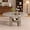 A Gray, variant on Wohh 43.3"-59" Extendable Round Dining Table for 4-6, Round-to-Oval Kitchen Table with Built-In Flip-Up Extension Leaf, Stable H-Shaped Base and Storage Shelf, Black