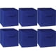 thumbnail image 2 of Contenedores de almacenamiento sencillos para el hogar, plegables, 28 cm, azul oscuro, paquete de 6, 2 of 7
