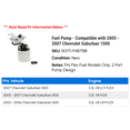thumbnail image 2 of Fuel Pump - Compatible with 2005 - 2007 Chevy Suburban 1500 2006, 2 of 2