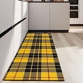 thumbnail image 4 of Yellow Black and Red Checkerboard Checkered Pattern Kitchen Rug Mat,Kitchen Runner Rugs Non Skid Washable,Decorative Kitchen Floor Mats for Kitchen,Sink,Laundry,17"X47", 4 of 5