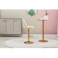 thumbnail image 3 of Luccalily Counter Height Bar Stools,Velvet 360° Swivel Adjustable Bar stools with Back and Footrest,Modern design and golden base for Kitchen,Bistro Pub, Dining Room counter, 3 of 13