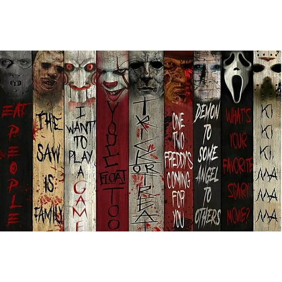 shiyou-Diamond Art Kits for Adults, Large Diamond Painting Kit Halloween Skull Head Full Drill Horror Couplet Wall Crafts for Gift and Home Decoration, 16x24 in
