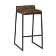 thumbnail image 2 of HomeRoots 17" X 20.5" X 27" Brown And Black Iron Leather Counter Stool - 374039, 2 of 5