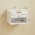 thumbnail image 3 of HOMCOM Floating Nightstands Set of 2, Bedside Tables with Fluted Drawer, 3 of 10