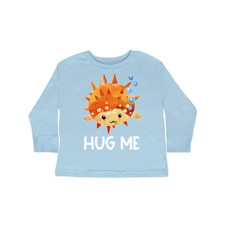 

Inktastic Hug Me Cute Pufferfish with Bubbles Gift Toddler Boy or Toddler Girl Long Sleeve T-Shirt
