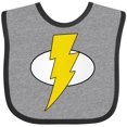 thumbnail image 3 of Inktastic Superhero Baby Lightening Bolt Boys or Girls Baby Bib, 3 of 4