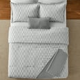 thumbnail image 2 of Mainstays King Comforter Set, All-Season, 5-Piece, Soft Silver Check, 2 of 14