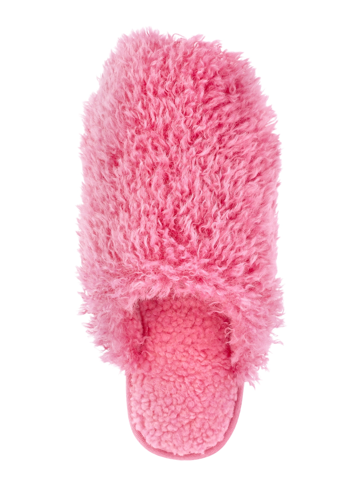 No Boundaries Women's Fuzzy Platform Slippers