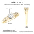 thumbnail image 5 of Rosec Jewels Designer Diamond Engagement Ring (Lab Grown) - 1 Carat - 6 mm - EF-VS Quality, 18K Yellow Gold, US 10.50, 5 of 8