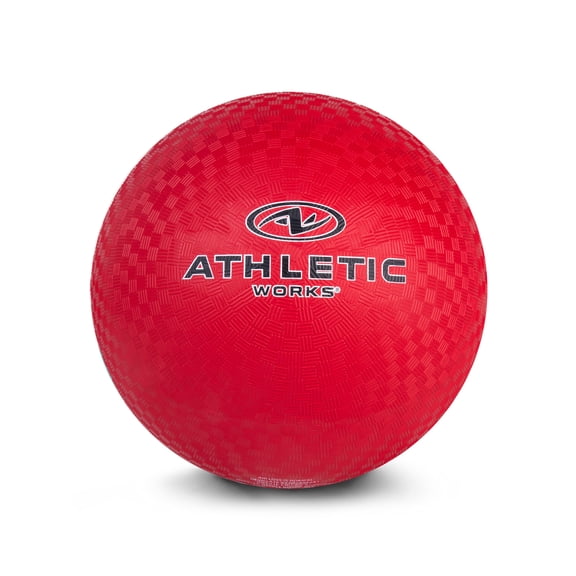 Athletic Works Red 8.5-inch Playground Ball for Kickball and Other Outdoor Fun