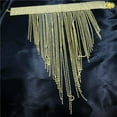 thumbnail image 3 of HOOUN Women Rhinestone Diamante Necklace Choker Jewelry Fringe Tassel Accessory Gold-Gold, 3 of 5
