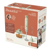 Beautiful Cordless Immersion Blender with Chopper, Whisk & Measuring Cup, Sage Green by Drew Barrymore