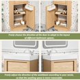 thumbnail image 6 of YINGYING 15.75" Bathroom Vanity with Resin Sink, Wooden Single Sink Bathroom Cabinet with Adjustable Shelf & Push-to-Open Door, Wood Grain Melamine Finish, Reversible Door for Small Spaces, 6 of 15