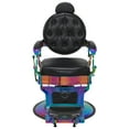 thumbnail image 3 of BarberPub Multicolor Heavy Duty Barber Chair with Headrest, All Purpose Antique Hydraulic Reclining Salon Chair, 3 of 12