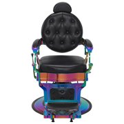 BarberPub Multicolor Heavy Duty Barber Chair with Headrest, All Purpose Antique Hydraulic Reclining Salon Chair