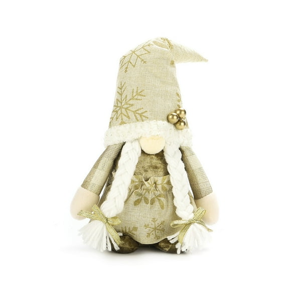 Wadada Christmas Gnomes Plush, Gold Handmade Elf Santa Gnome Figurine Gnomes Plush Christmas Elf Doll Christmas Decoration Ornaments for Home Decor Gift