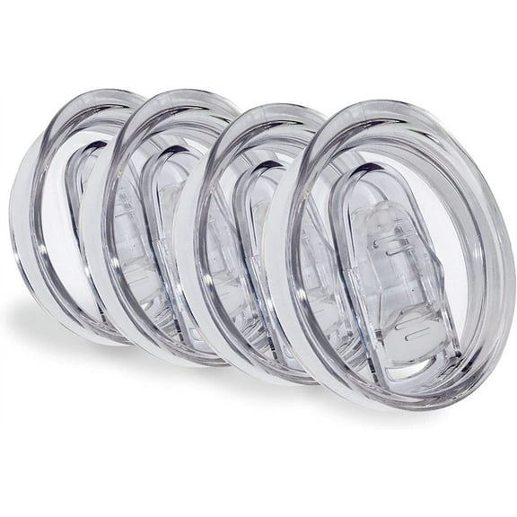 4 Pack Replacement Lids for 12oz Wine Tumbler, Spill Proof Silicone Covers, Straw Friendly