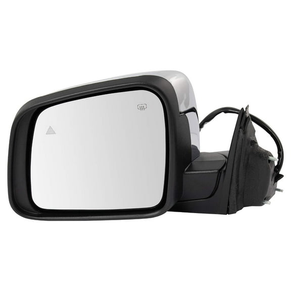 TRQ Mirror Power Heated Signal Blind Spot Chrome LH for Grand Cherokee MRA08243 Fits select: 2014-2018 JEEP GRAND CHEROKEE LIMITED, 2011 JEEP GRAND CHEROKEE