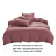 thumbnail image 3 of Juegos de colcha y cubrecama para todas las estaciones: juego de cama de 4 piezas, sábanas lavables de color liso, funda nórdica y fundas de almohada, sábanas de algodón lavado., 3 of 9
