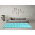 thumbnail image 3 of Ahgly Company Indoor Square Abstract Light Blue Contemporary Area Rugs, 6' Square, 3 of 4