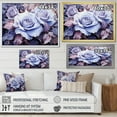 thumbnail image 4 of Designart "Lavender Rose Twist I" Abstract Spirals Floater Framed Canvas Art Print, 4 of 5