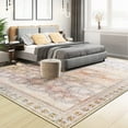 thumbnail image 2 of Jamfeel Vintage Rugs Soft Floral Area Rug Boho Carpet for Living Room Bedroom Home Decor,5'x8',Light Yellow, 2 of 7