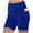 Blue, variant on Fnooota Womens Biker Shorts with Pockets, High Waisted Summer Stretch Running Athletic Yoga Shorts Dark Gray Size M