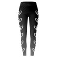 thumbnail image 4 of XIAONU Womens St. Patrick's Day Heart & Shamrock Print Leggings Stretch High Waist Casual Pants For Holiday And Daily Wear, 4 of 4