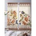 thumbnail image 3 of Vintage Floral Sheer Curtains 84 Inch Length 2 Panels Set Window Treatments, Elegant Pastoral Botanical Retro Art Rod Pocket Semi Curtains for Living Room/Bedroom/Kitchen Décor, 104"W x 84"L, 3 of 7