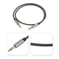 thumbnail image 2 of 3.5mm Aux Cable Male to Male Auxiliary Audio Cable HiFi Headphone Cord 1.6ft Nylon Braided for Phone Stereo, Grey, 2 of 4
