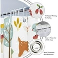 thumbnail image 4 of Kids Woodland Shower Curtain for Bathroom Decor 72Wx72H Cartoon Animals Boys Girls Children Cute Funny Colorful Wildlife Art Printed Fabric Polyester Waterproof 12 Pack Plastic Hooks, 4 of 6