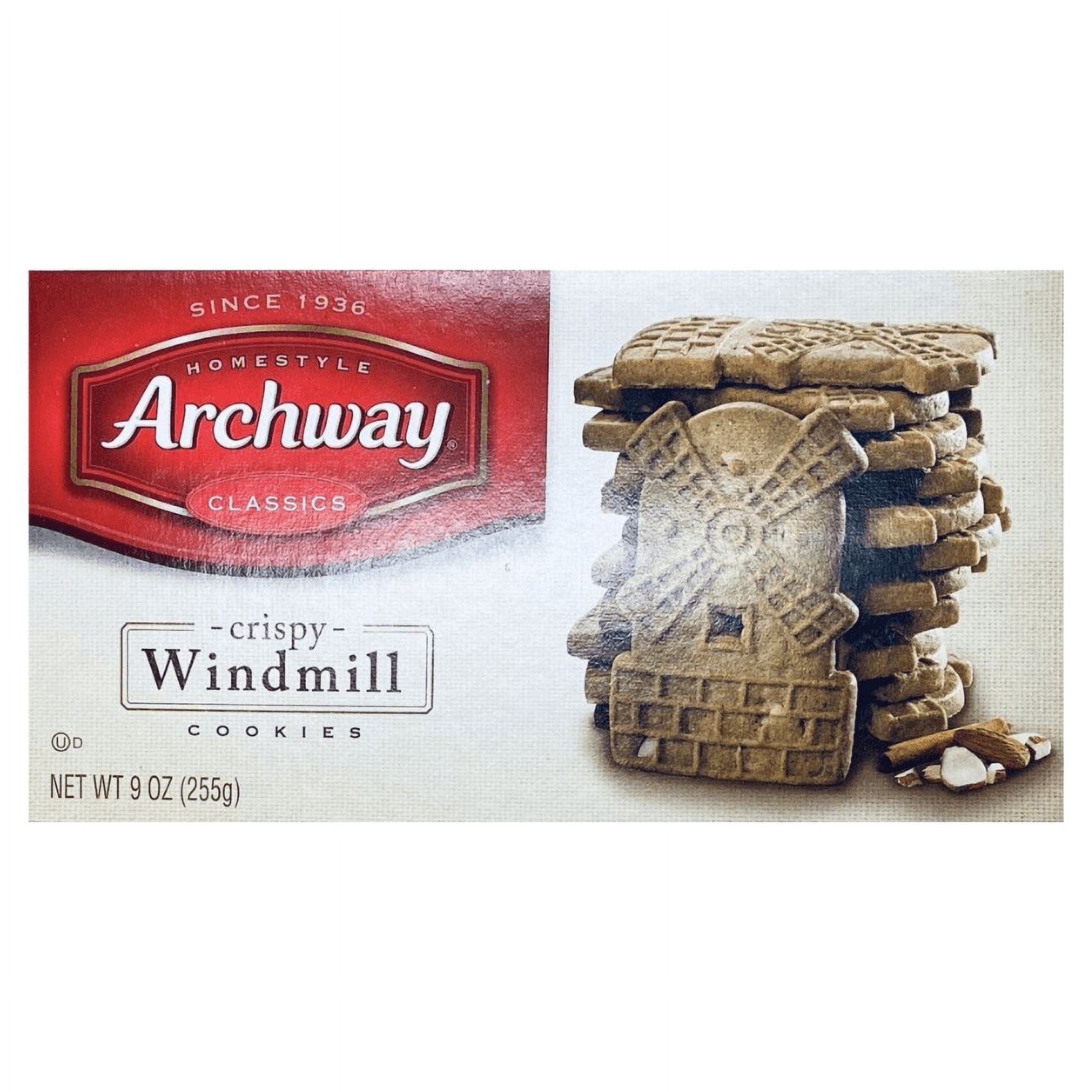 4x Archway Homestyle Classics Crispy Windmill Cinn Almond Cookies 9 Oz - 4 BOXES