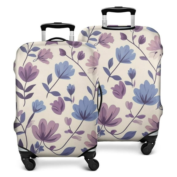 Pioneer Flower Floral Print Pattern Luggage Cover Fashion Suitcase Cover Baggage Covers Fit 25-28 Inch Luggage (Go Travel)