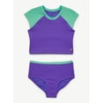 thumbnail image 4 of Justice Girls 2 Piece Short Sleeve Rashguard Swimsuit, Sizes XS-XL, 4 of 6
