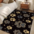 thumbnail image 4 of Area Rugs for Living Room Bedroom, Yellow Black Dog Paws 4'x6' Rug Washable Carpet Runner Indoor Outdoor, Vintage Pastoral Retro Art Non Slip Accent Floor Mats Rug for Kitchen, Office, 4 of 8