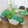 thumbnail image 5 of Tropical Flower Butterfly Rectangle Tablecloth, Dust Proof Anti Wrinkle Wipeable Table Cloth Tabletop for of Dinner Kitchen Wedding Holiday Party 60"x108" Home Decor, 5 of 7