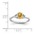 thumbnail image 2 of 925 Sterling Silver Polished Citrine Ring Size 9 Ring for Women - .40 cwt, 2 of 2