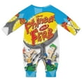 thumbnail image 2 of Phineas And Ferb Baby Onesie Romper Footless Infant Long Sleeve Jumpsuit for Boys Girls, 2 of 8