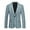 Blue, variant on Cloudstyle Men's Plaid Print Notch Lapel Single-Breasted One-Button Blazer with Center Back Vent