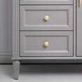 thumbnail image 6 of ANGELES HOME 48" Bathroom Vanity with Sink Top Combo Set, Freestanding Solid Wood Bathroom Makeup Cabinet W/ 1 Soft-Close Door and 6 Soft-Close Drawers, Carrara White Quartz Countertop (Gray), 6 of 11