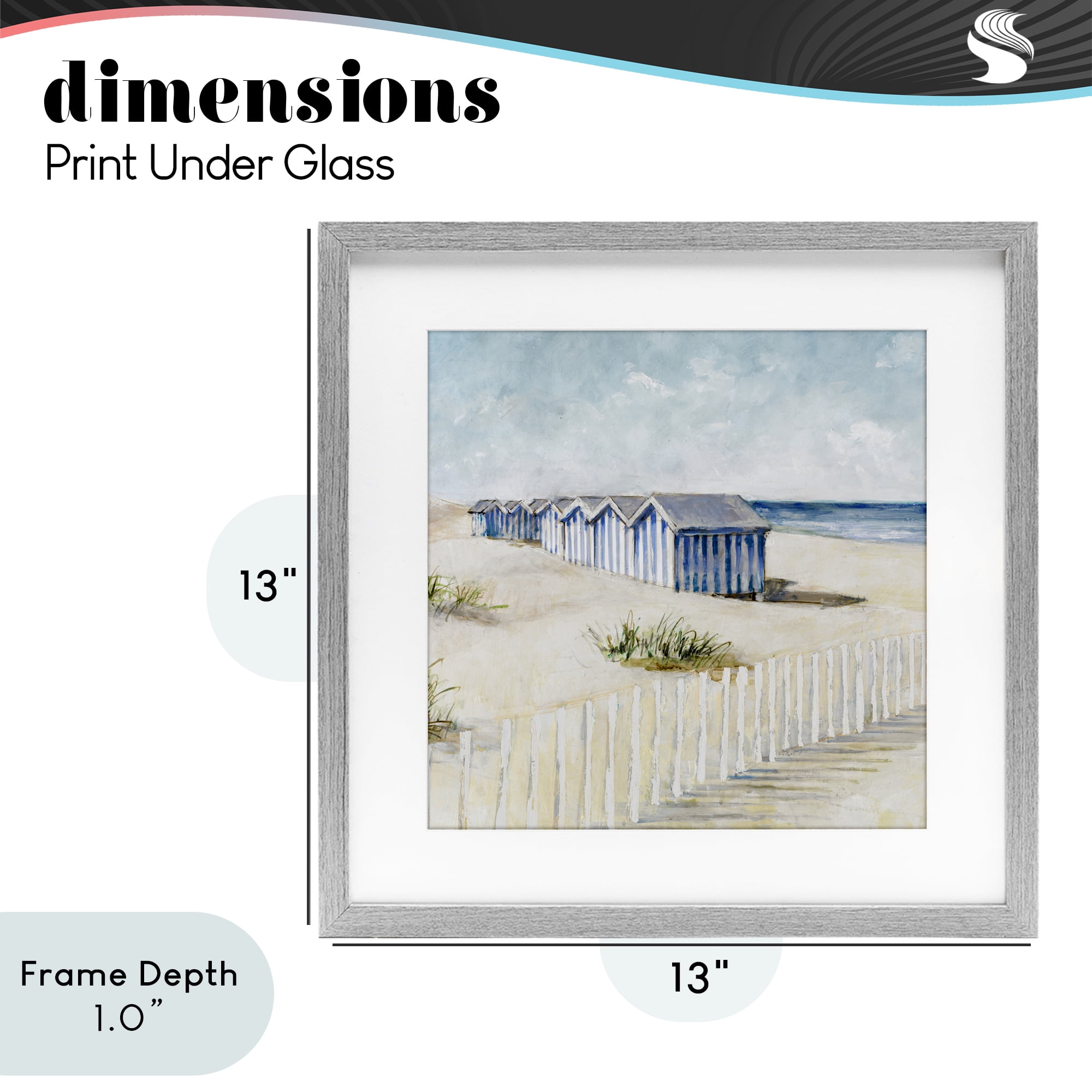 Stupell Industries Vintage Coastline Nautical Shacks Gray Framed Print Under Glass, design by Lorenzo Collective
