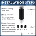 thumbnail image 4 of Unique Bargains 13cm Gear Shift Knob Aluminum Alloy Cylinder for Automatic and Manual Vehicle with 3 Adapter Silver Tone, 4 of 7