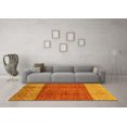 thumbnail image 3 of Ahgly Company Indoor Square Abstract Yellow Modern Area Rugs, 6' Square, 3 of 4